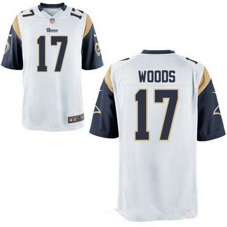 Mens Los Angeles Rams 17 Robert Woods White Road Stitched Nfl Nike Elite Jersey