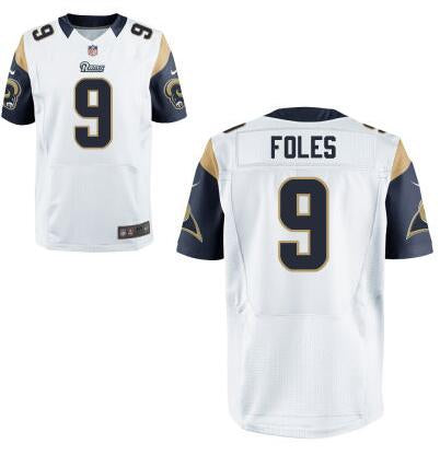 Mens Los Angeles Rams 9 Nick Foles White Road Nfl Nike Elite Jersey