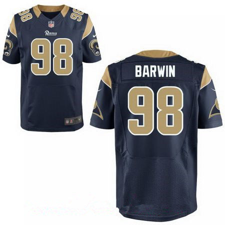 Mens Los Angeles Rams 98 Connor Barwin Navy Blue Team Color Stitched Nfl Nike Elite Jersey