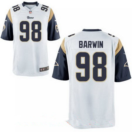 Mens Los Angeles Rams 98 Connor Barwin White Road Stitched Nfl Nike Elite Jersey