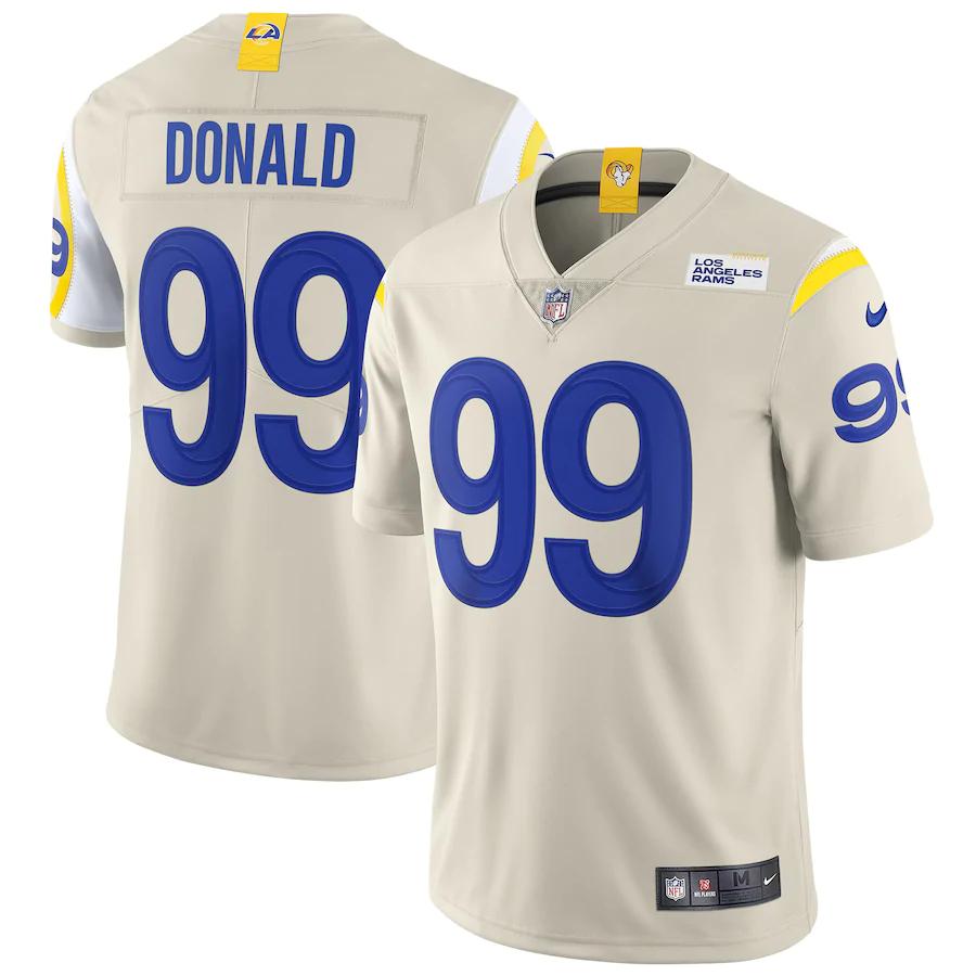 Mens Los Angeles Rams Aaron Donald Nike Bone Vapor Limited Jersey