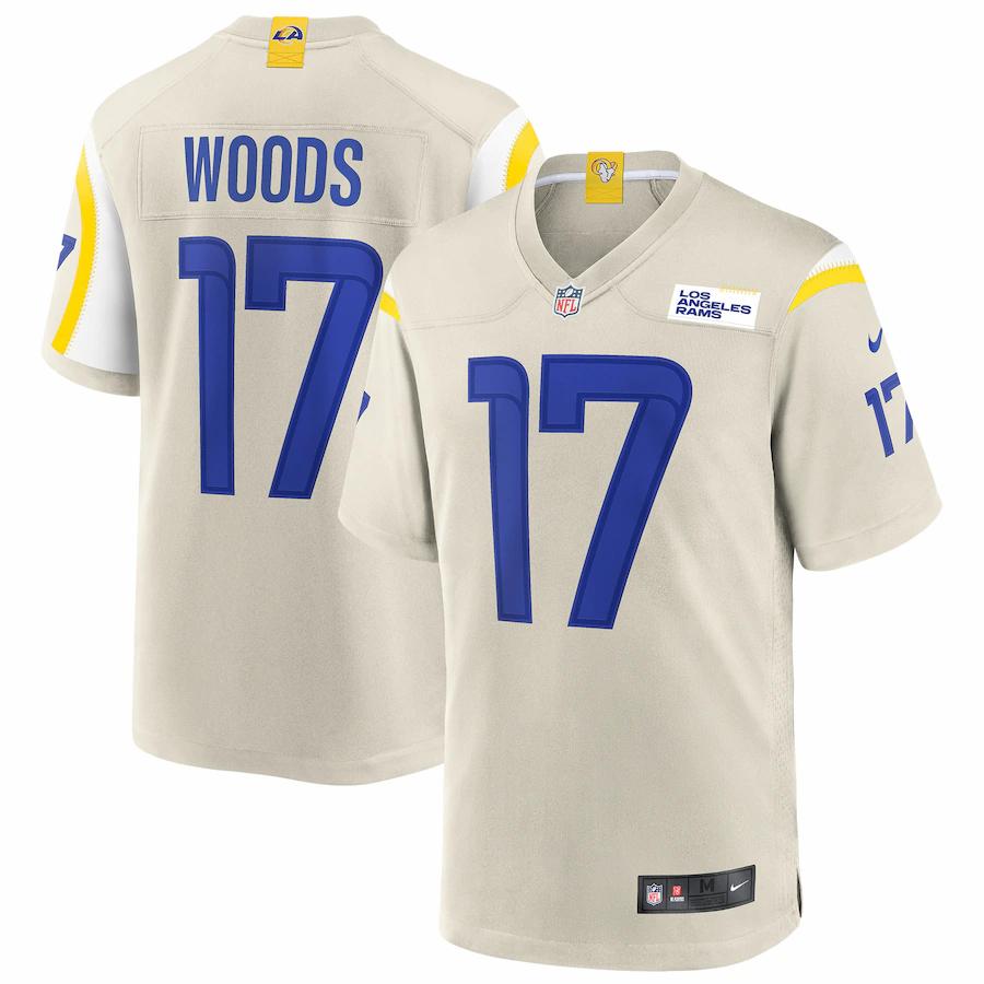 Mens Los Angeles Rams Robert Woods Nike Bone Game Jersey