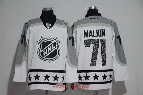 Mens Metropolitan Division Pittsburgh Penguins 71 Evgeni Malkin Reebok White 2017 Nhl All star Stitched Ice Hockey Jersey