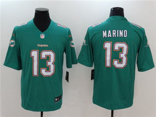 Mens Miami Dolphins 13 Dan Marino Green Team Color 2017 Vapor Untouchable Stitched Nfl Nike Limited Jersey