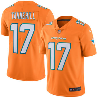 Mens Miami Dolphins 17 Ryan Tannehill Nike Orange Color Rush Limited Jersey