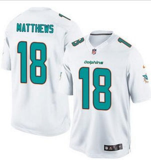 Mens Miami Dolphins 18 Rishard Matthews White Road Nfl Nike Elite Jersey