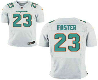 Mens Miami Dolphins 23 Arian Foster White Road Nfl Nike Elite Jersey