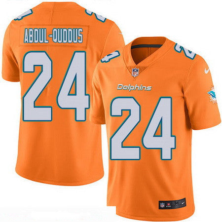 Mens Miami Dolphins 24 Isa Abdul quddus Orange 2016 Color Rush Stitched Nfl Nike Limited Jersey