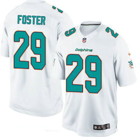 Mens Miami Dolphins 29 Arian Foster White Road Stitched Nfl Nike Game Jersey