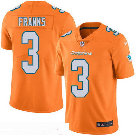 Mens Miami Dolphins 3 Andrew Franks Orange 2016 Color Rush Stitched Nfl Nike Limited Jersey