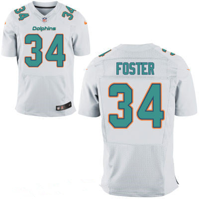 Mens Miami Dolphins 34 Arian Foster White Road Stitched Nfl Nike Elite Jersey