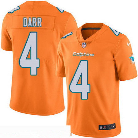Mens Miami Dolphins 4 Matt Darr Orange 2016 Color Rush Stitched Nfl Nike Limited Jersey