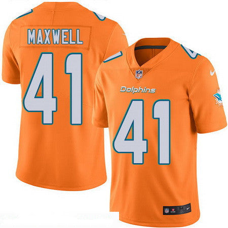 Mens Miami Dolphins 41 Byron Maxwell Orange 2016 Color Rush Stitched Nfl Nike Limited Jersey