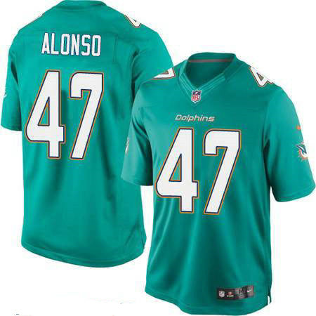 Mens Miami Dolphins 47 Kiko Alonso Green Team Color Stitched Nfl Nike Game Jersey