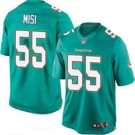 Mens Miami Dolphins 55 Koa Misi Green Team Color Stitched Nfl Nike Game Jersey
