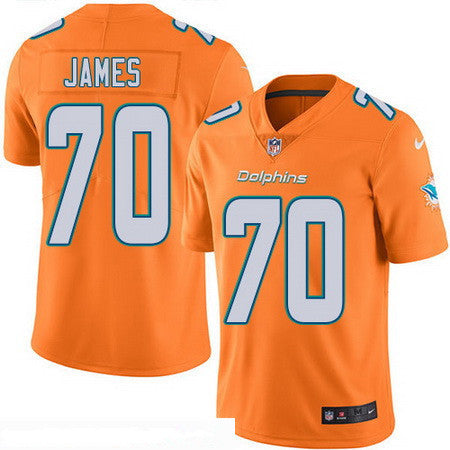 Mens Miami Dolphins 70 Jawuan James Orange 2016 Color Rush Stitched Nfl Nike Limited Jersey