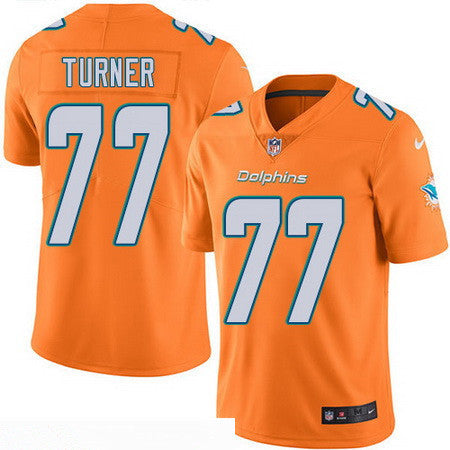 Mens Miami Dolphins 77 Billy Turner Orange 2016 Color Rush Stitched Nfl Nike Limited Jersey