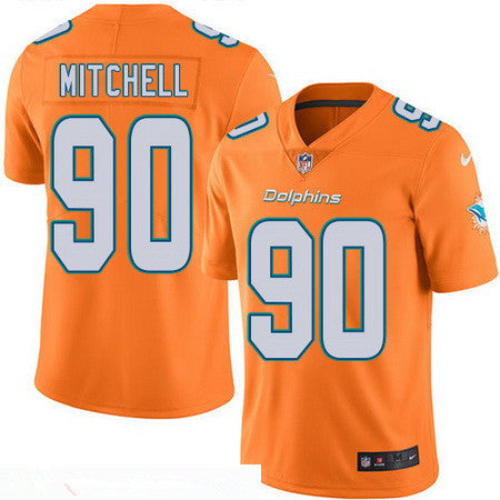 Mens Miami Dolphins 90 Earl Mitchell Orange 2016 Color Rush Stitched Nfl Nike Limited Jersey