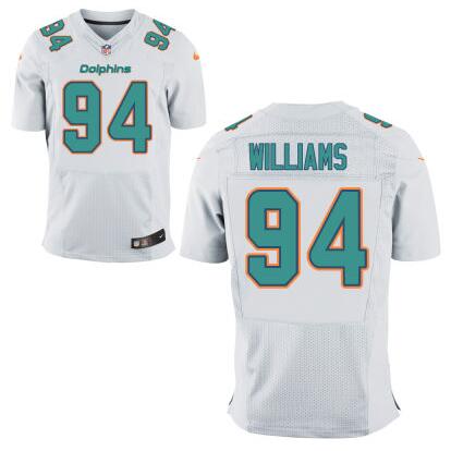 Mens Miami Dolphins 94 Mario Williams White Road Nfl Nike Elite Jersey