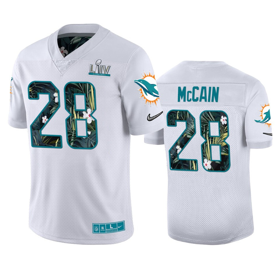 Mens Miami Dolphins Bobby Mccain Nike White Super Bowl Liv Jersey