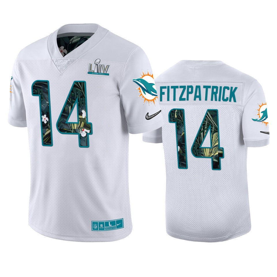 Mens Miami Dolphins Ryan Fitzpatrick Nike White Super Bowl Liv Jersey