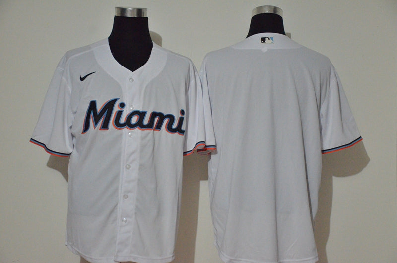 Mens Miami Marlins Blank White Stitched Mlb Cool Base Nike Jersey