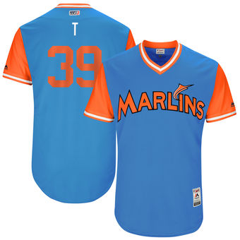 Mens Miami Marlins Jt Riddle T Majestic Blue 2017 Players Weekend Authentic Jersey