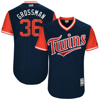 Mens Minnesota Twins Robbie Grossman Grossman Majestic Navy 2017 Players Weekend Authentic Jersey