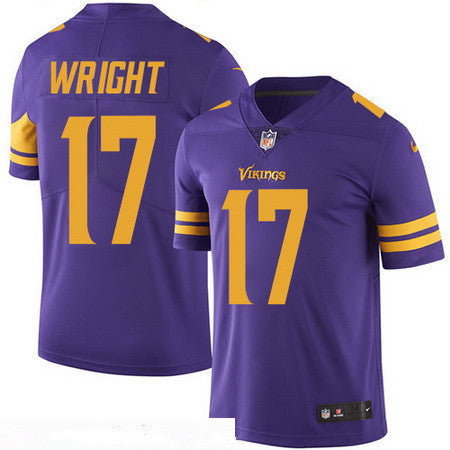 Mens Minnesota Vikings 17 Jarius Wright Purple 2016 Color Rush Stitched Nfl Nike Limited Jersey