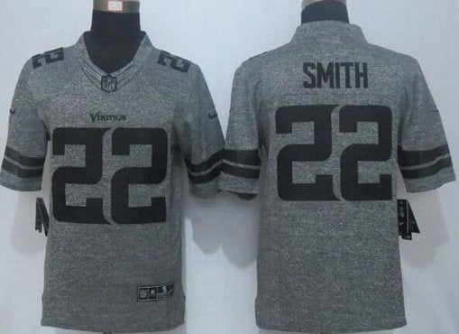 Mens Minnesota Vikings 22 Harrison Smith Nike Gray Gridiron 2015 Nfl Gray Limited Jersey