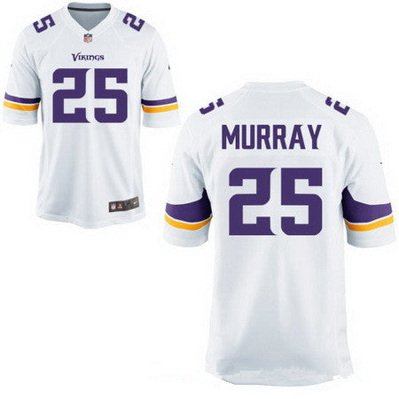 Mens Minnesota Vikings 25 Latavius Murray White Road Stitched Nfl Nike Elite Jersey