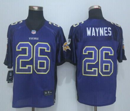 Mens Minnesota Vikings 26 Trae Waynes Nike Drift Fashion Purple Elite Jersey