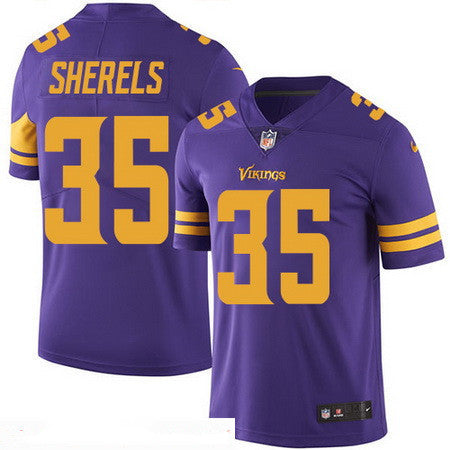 Mens Minnesota Vikings 35 Marcus Sherels Purple 2016 Color Rush Stitched Nfl Nike Limited Jersey