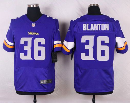 Mens Minnesota Vikings 36 Robert Blanton Purple Team Color Nfl Nike Elite Jersey