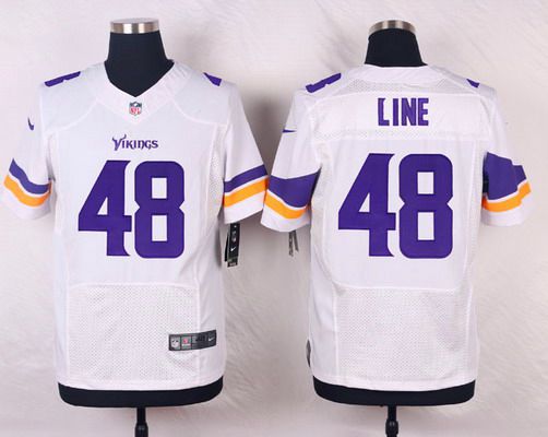 Mens Minnesota Vikings 48 Zach Line White Road Nfl Nike Elite Jersey