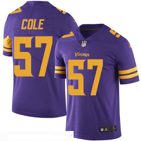 Mens Minnesota Vikings 57 Audie Cole Purple 2016 Color Rush Stitched Nfl Nike Limited Jersey