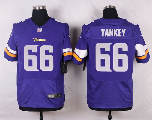 Mens Minnesota Vikings 66 David Yankey Purple Team Color Nfl Nike Elite Jersey