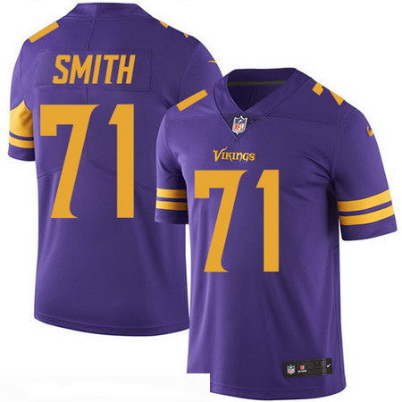 Mens Minnesota Vikings 71 Andre Smith Purple 2016 Color Rush Stitched Nfl Nike Limited Jersey