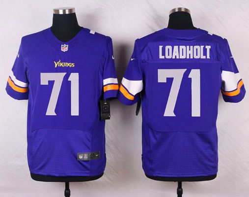 Mens Minnesota Vikings 71 Phil Loadholt Purple Team Color Nfl Nike Elite Jersey