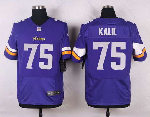 Mens Minnesota Vikings 75 Matt Kalil Purple Team Color Nfl Nike Elite Jersey