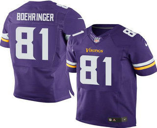 Mens Minnesota Vikings 81 Moritz Boehringer Purple Team Color Stitched Nfl Elite Jersey