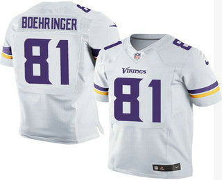 Mens Minnesota Vikings 81 Moritz Boehringer White Stitched Nfl Elite Jersey