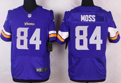 Mens Minnesota Vikings 84 Randy Moss Purple Team Color Nfl Nike Elite Jersey