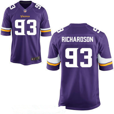 Mens Minnesota Vikings 93 Sheldon Richardson Purple Team Color Stitched Nfl Nike Game Jersey