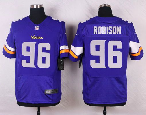 Mens Minnesota Vikings 96 Brian Robison Purple Team Color Nfl Nike Elite Jersey