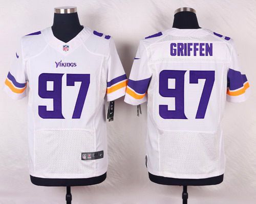 Mens Minnesota Vikings 97 Everson Griffen White Road Nfl Nike Elite Jersey