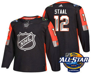 Mens Minnesota Wild 12 Eric Staal Black 2018 Nhl All star Stitched Ice Hockey Jersey