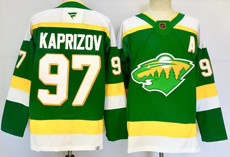Men's Minnesota Wild #97 Kirill Kaprizov Jersey Stitched