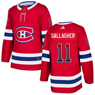 Mens Montreal Canadiens 11 Brendan Gallagher Red Drift Fashion Adidas Jersey