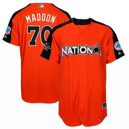 Mens National League Chicago Cubs 70 Joe Maddon Majestic Orange 2017 Mlb All star Game Home Run Derby Player Jersey